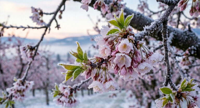 Spring Frost on Cherries