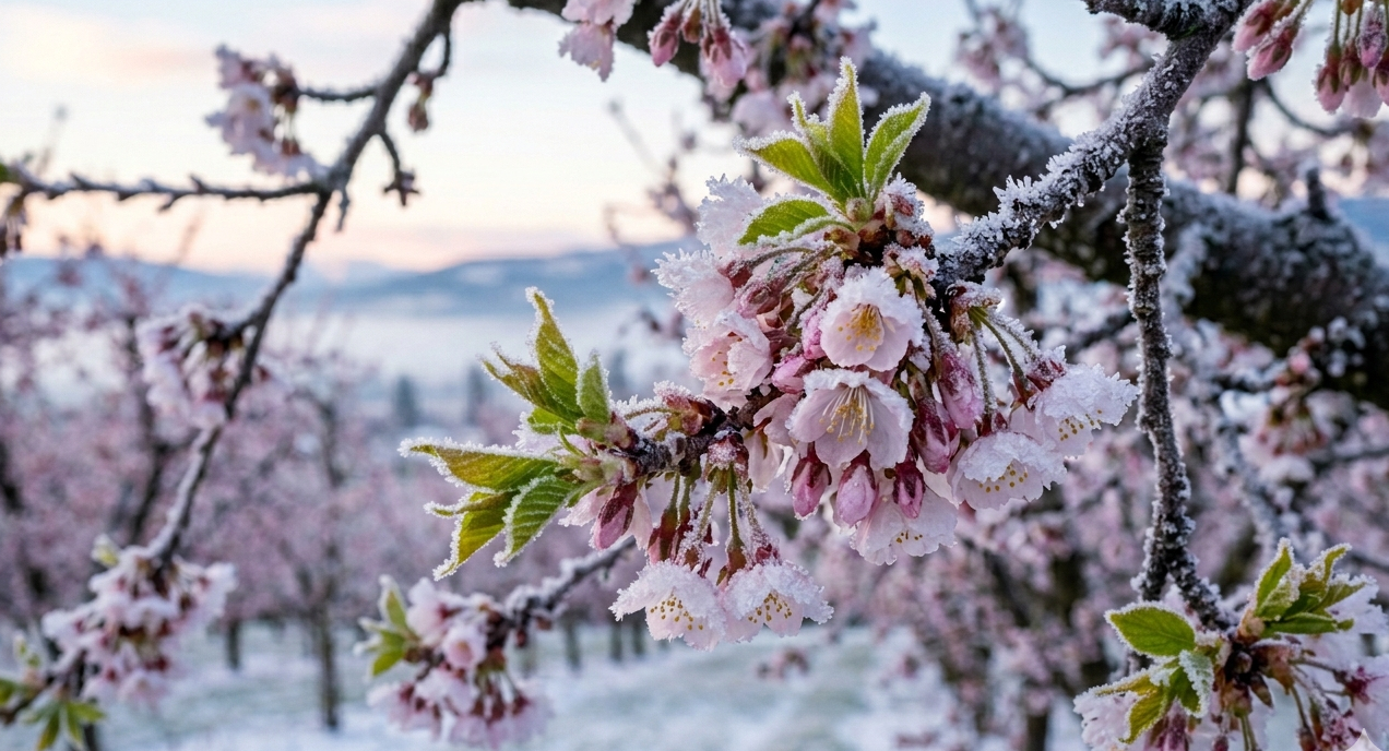 Spring Frost on Cherries